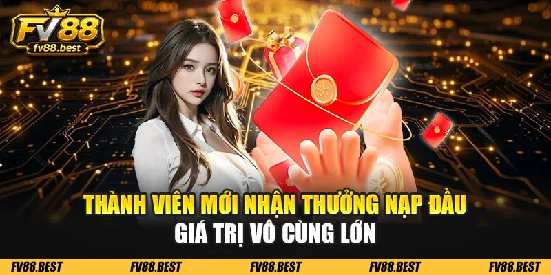 Thành viên mới nhận thưởng nạp đầu giá trị vô cùng lớn
