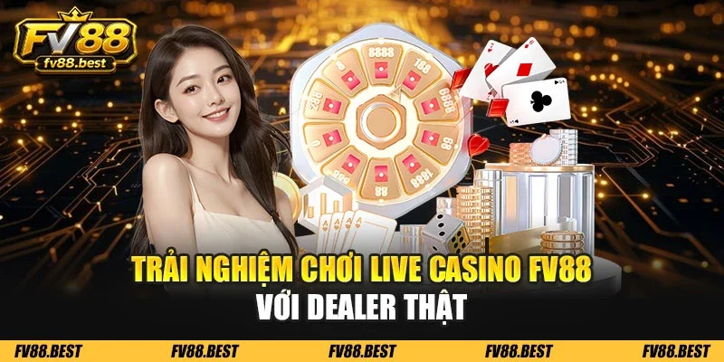 Trải nghiệm chơi live casino FV88 với dealer thật