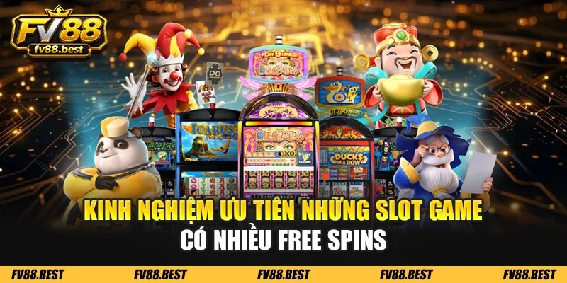Kinh nghiệm ưu tiên những slot game có nhiều free spins